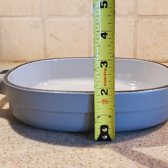 Pampered Chef 1 QT Enameled Cast Iron Baker - Gray - Picture 4 of 5